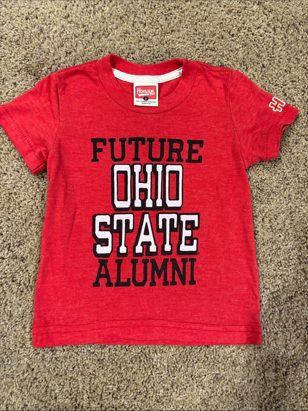 HOMAGE Red 'Future Ohio State Alumni' Kids Tee
